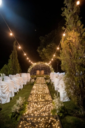 beautiful wedding furniture and lights for hire