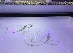 custom floor decal for wedding dance floor