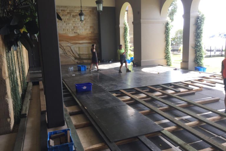 Dancetime Hire Floor Over Pool