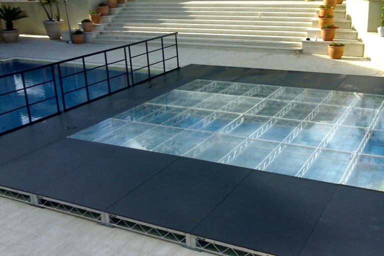 Dancetime Hire Floor Over Pool
