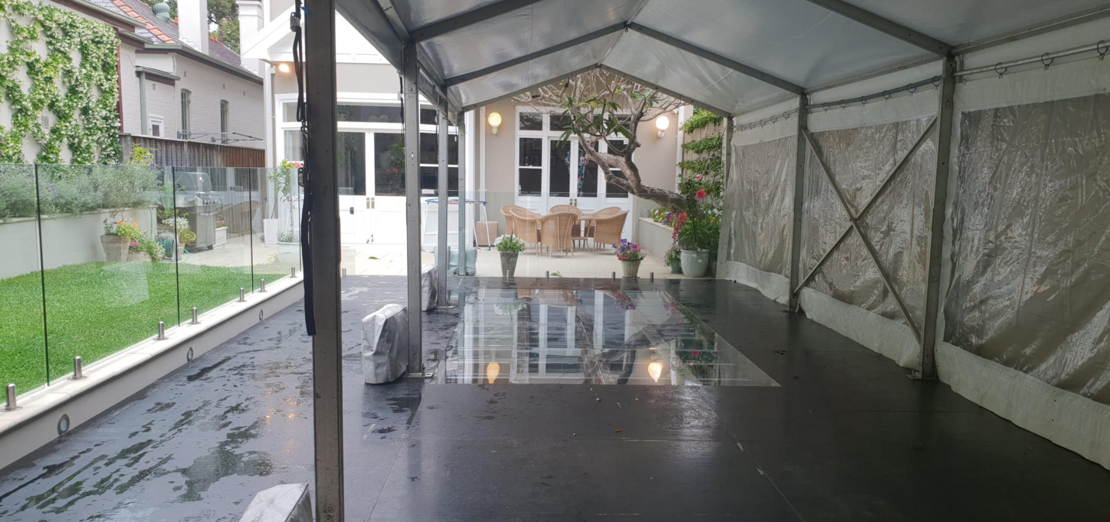 Dancetime Hire Floor Over Pool