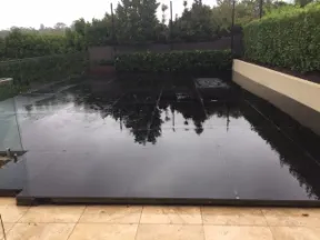 10x9m claer marquee on a floor over pool at Vaucluse Yacht Club by Dancetime